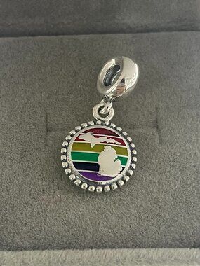 Michigan Genuine PANDORA Silver dangle Charm